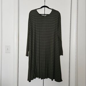 Old Navy Striped Green Dress-  XXL  NWOT